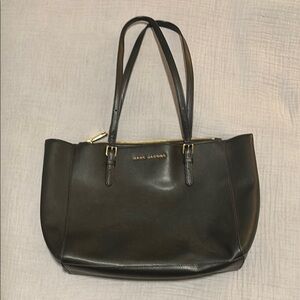 Marc Jacobs Black Leather Tote Bag
